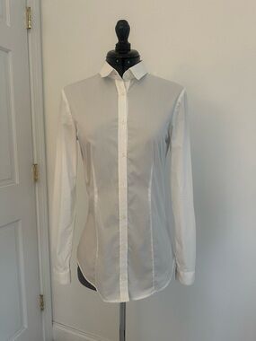 Burberry White Slim Fit Button-Down Shirt
